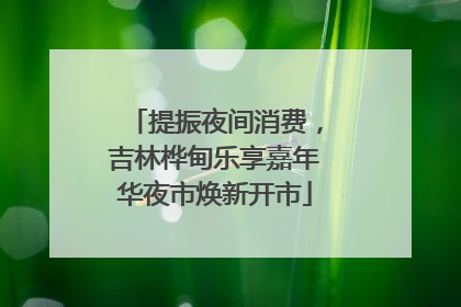 提振夜间消费，吉林桦甸乐享嘉年华夜市焕新开市