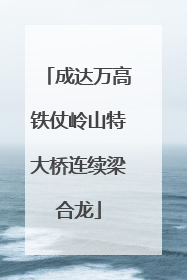 成达万高铁仗岭山特大桥连续梁合龙