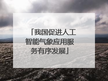 我国促进人工智能气象应用服务有序发展