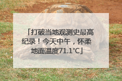 打破当地观测史最高纪录！今天中午，怀柔地面温度71.1℃