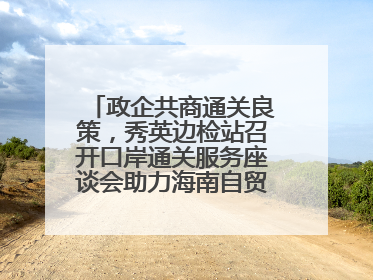 政企共商通关良策，秀英边检站召开口岸通关服务座谈会助力海南自贸港建设