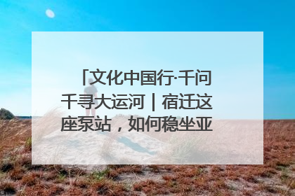 文化中国行·千问千寻大运河｜宿迁这座泵站，如何稳坐亚洲第一宝座？