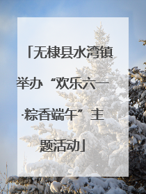 无棣县水湾镇举办“欢乐六一·粽香端午”主题活动