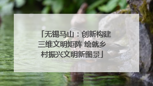 无锡马山：创新构建三维文明矩阵 绘就乡村振兴文明新图景