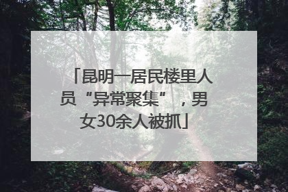 昆明一居民楼里人员“异常聚集”，男女30余人被抓