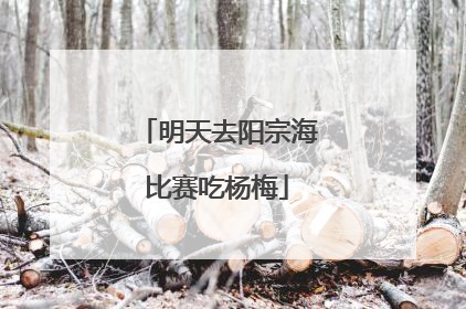 明天去阳宗海比赛吃杨梅