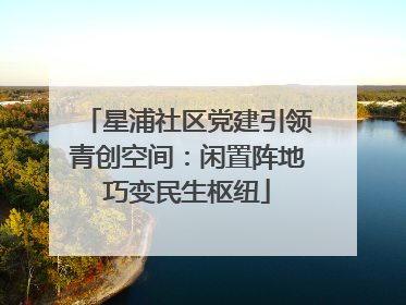 星浦社区党建引领青创空间：闲置阵地巧变民生枢纽