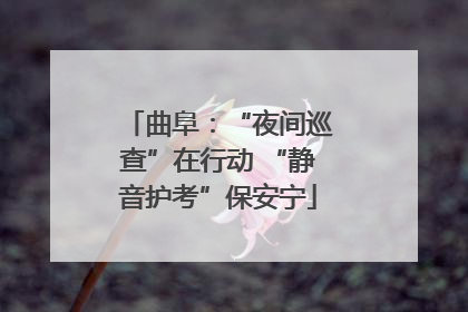 曲阜：“夜间巡查”在行动 “静音护考”保安宁