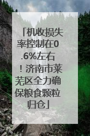 机收损失率控制在0.6%左右！济南市莱芜区全力确保粮食颗粒归仓