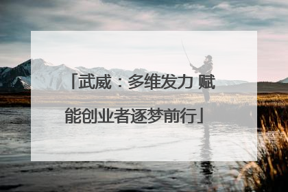 武威：多维发力 赋能创业者逐梦前行