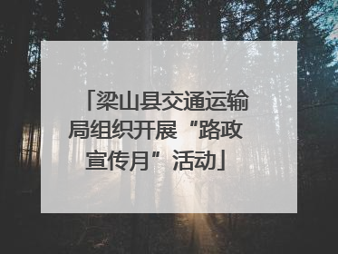 梁山县交通运输局组织开展“路政宣传月”活动