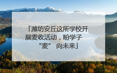 潍坊安丘这所学校开展麦收活动，盼学子 “麦” 向未来
