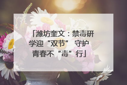潍坊奎文：禁毒研学迎“双节” 守护青春不“毒”行