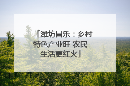 潍坊昌乐：乡村特色产业旺 农民生活更红火