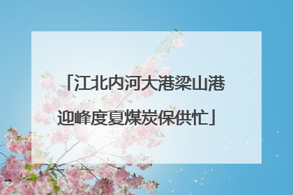 江北内河大港梁山港迎峰度夏煤炭保供忙