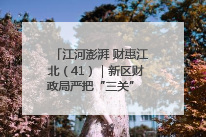 江河澎湃 财惠江北（41）｜新区财政局严把“三关” 绘就“良田美景”