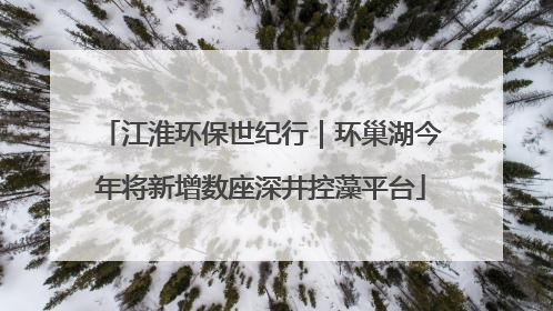 江淮环保世纪行｜环巢湖今年将新增数座深井控藻平台