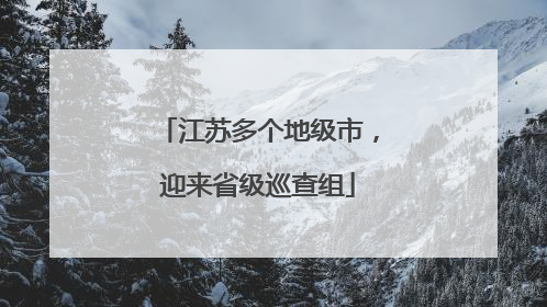江苏多个地级市，迎来省级巡查组