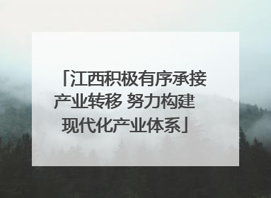 江西积极有序承接产业转移 努力构建现代化产业体系