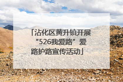 沾化区黄升镇开展“526我爱路”爱路护路宣传活动