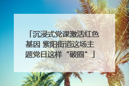 沉浸式党课激活红色基因 紫阳街道这场主题党日这样“破圈”