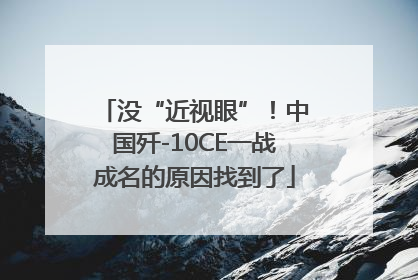 没“近视眼”！中国歼-10CE一战成名的原因找到了