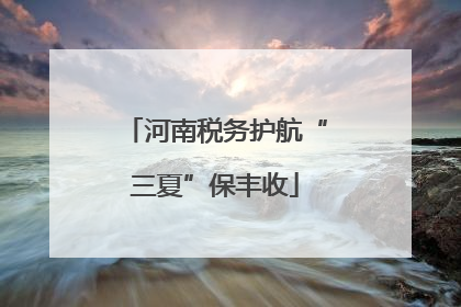 河南税务护航“三夏”保丰收