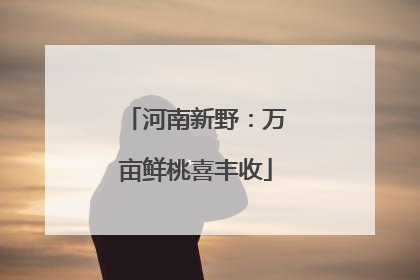 河南新野：万亩鲜桃喜丰收