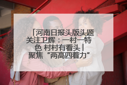 河南日报头版头题关注卫辉：一村一特色 村村有看头 ︳聚焦“两高四着力”·一“县”观察