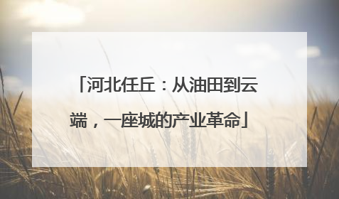 河北任丘：从油田到云端，一座城的产业革命