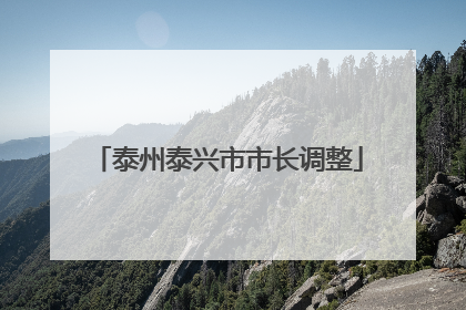 泰州泰兴市市长调整