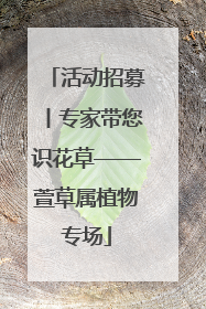 活动招募丨专家带您识花草——萱草属植物专场