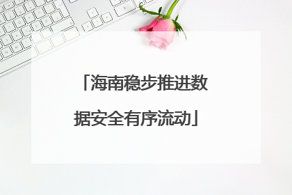 海南稳步推进数据安全有序流动