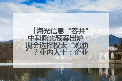 海光信息“吞并”中科曙光预案出炉 现金选择权太“鸡肋”？业内人士：企业不想大量现金流出