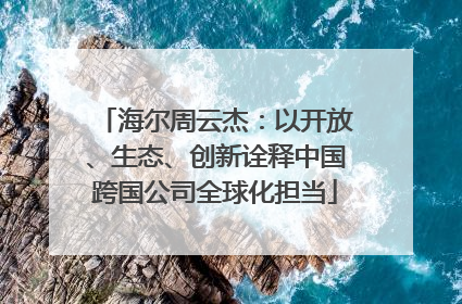 海尔周云杰：以开放、生态、创新诠释中国跨国公司全球化担当
