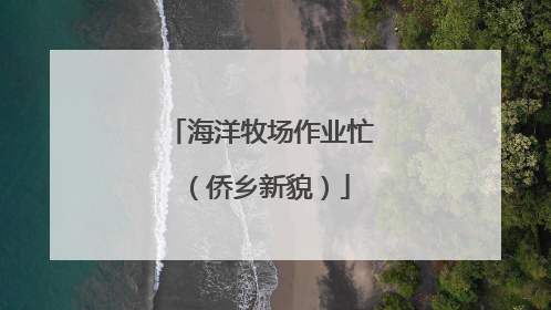 海洋牧场作业忙（侨乡新貌）