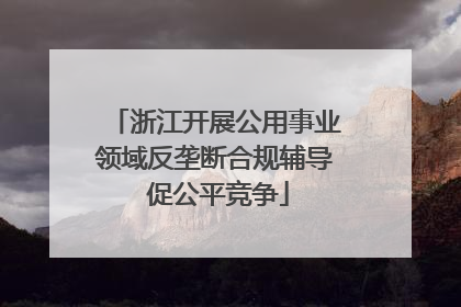 浙江开展公用事业领域反垄断合规辅导 促公平竞争