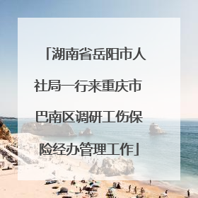 湖南省岳阳市人社局一行来重庆市巴南区调研工伤保险经办管理工作