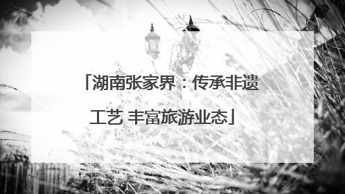湖南张家界：传承非遗工艺 丰富旅游业态