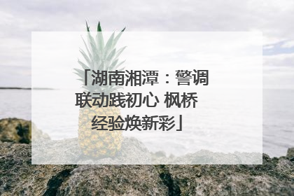 湖南湘潭：警调联动践初心 枫桥经验焕新彩