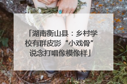 湖南衡山县：乡村学校有群皮影“小戏骨” 说念打唱像模像样