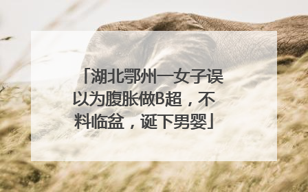 湖北鄂州一女子误以为腹胀做B超，不料临盆，诞下男婴