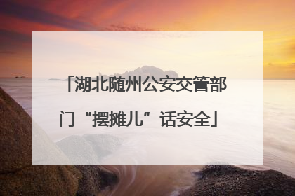 湖北随州公安交管部门“摆摊儿”话安全