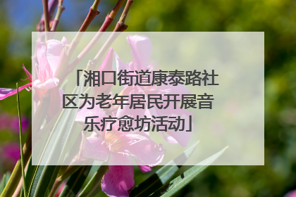 湘口街道康泰路社区为老年居民开展音乐疗愈坊活动
