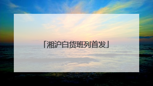 湘沪白货班列首发