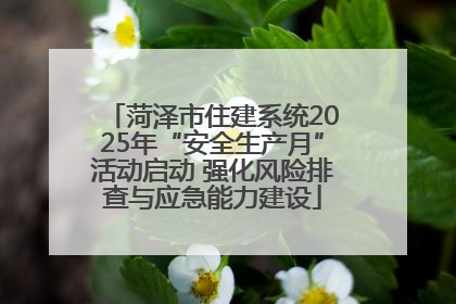 菏泽市住建系统2025年“安全生产月”活动启动 强化风险排查与应急能力建设