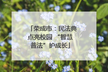 荣成市：民法典点亮校园 “智慧普法”护成长