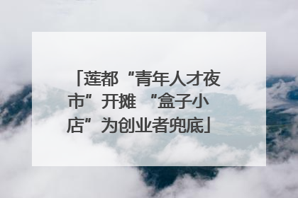莲都“青年人才夜市”开摊 “盒子小店”为创业者兜底
