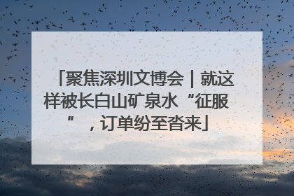 聚焦深圳文博会｜就这样被长白山矿泉水“征服”，订单纷至沓来