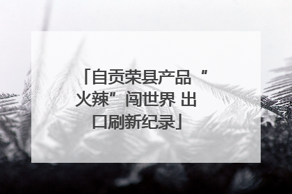 自贡荣县产品“火辣”闯世界 出口刷新纪录